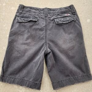 Y2K‎ Hollister Heavy Baggy Surfer Shorts Dark Gray, Distressed Size Mens 30